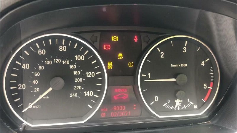 BMW Engine Warning Light Half Yellow