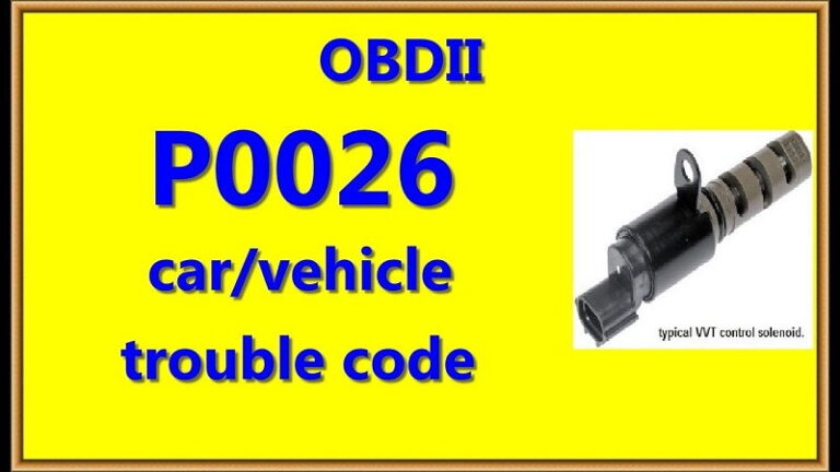 P0026 Code Intake Valve Control Solenoid Circuit Range/Performance Bank ...